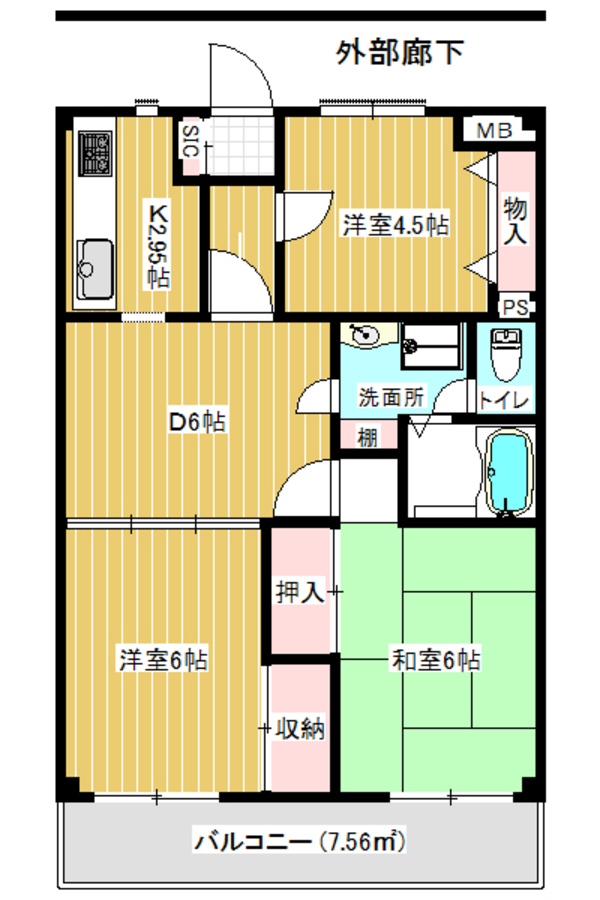 JR南武線｢中野島｣駅徒歩11分ｵｰﾄﾛｯｸ･ﾚｰﾍﾞﾝｼｭﾛｽ生田203号室新規募集です